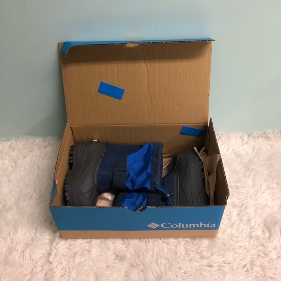 Columbia | Kid’s Powderbug Plus II Snow Boots | Blue & Black | Size 6 - Picture 4 of 4